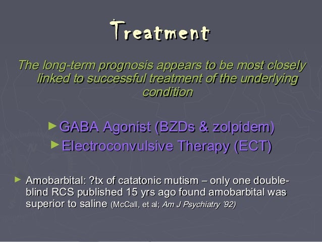 Treatment for catatonia zolpidem tartrate